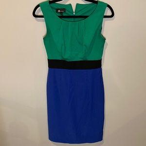 AB Studio Sleeveless Color Block Dress - size 2
